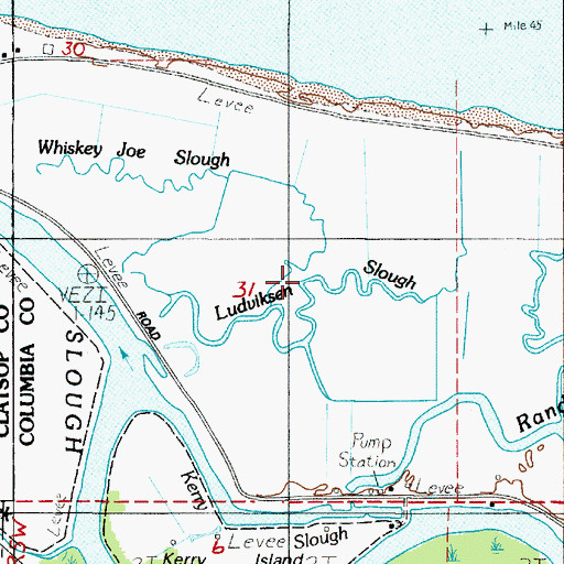 Topographic Map of Ludviksen Slough, OR