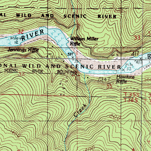 Topographic Map of William Miller Creek, OR