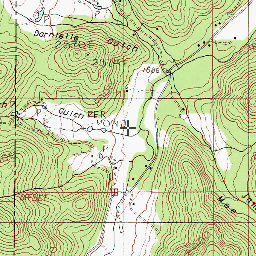 Topographic Map of Ruch Gulch, OR