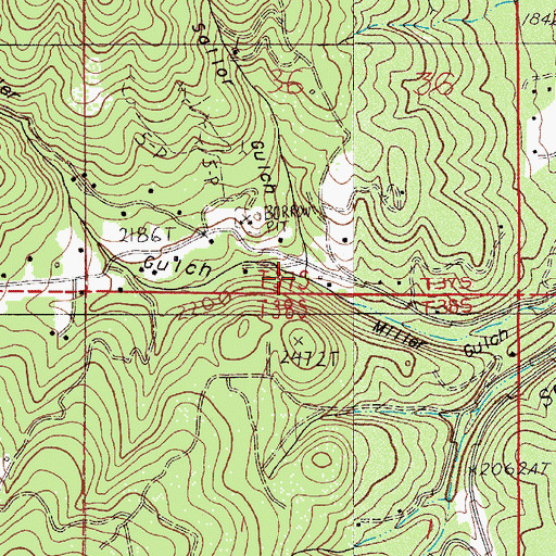 Topographic Map of Sailor Gulch, OR