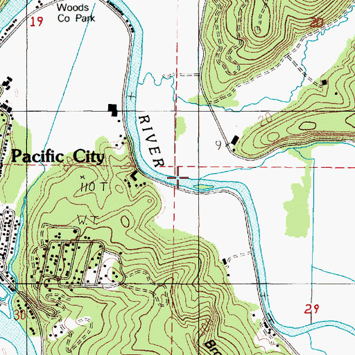Topographic Map of Sanders Creek, OR