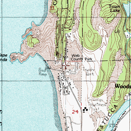 Topographic Map of Webb County Park, OR