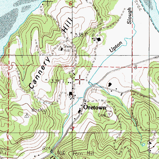 Topographic Map of Upton Creek, OR