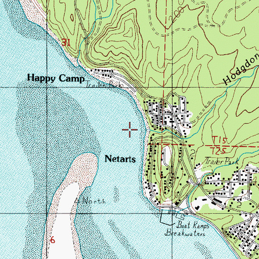 Topographic Map of Hodgdon Creek, OR