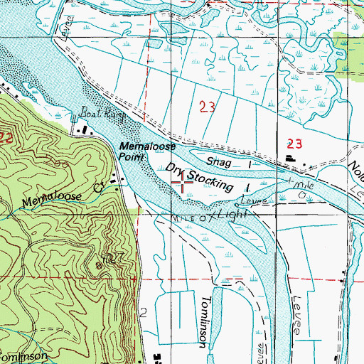 Topographic Map of Dry Stocking Island, OR
