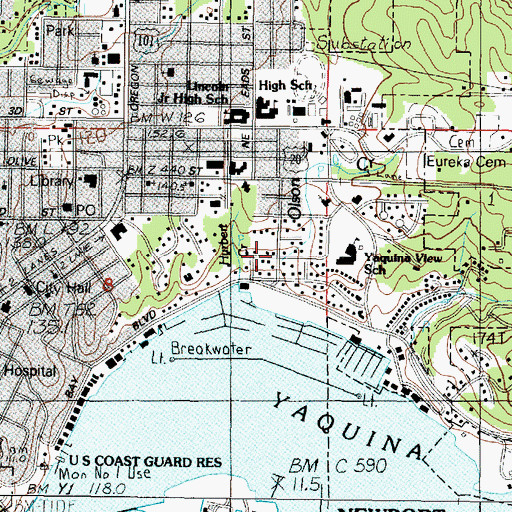 Topographic Map of Olson Creek, OR