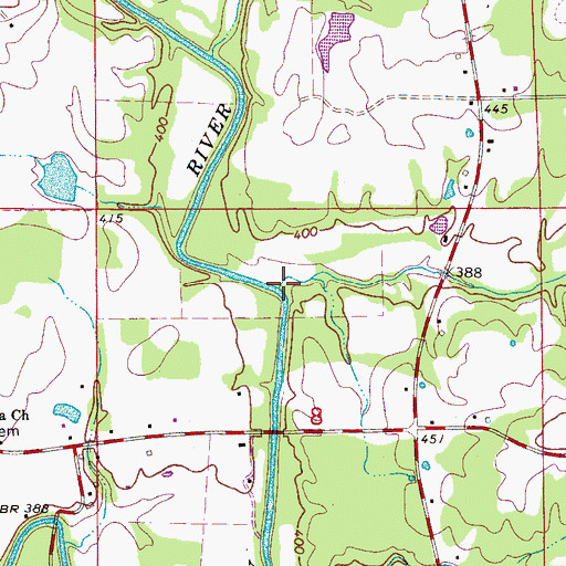 Topographic Map of Barron Creek, AL