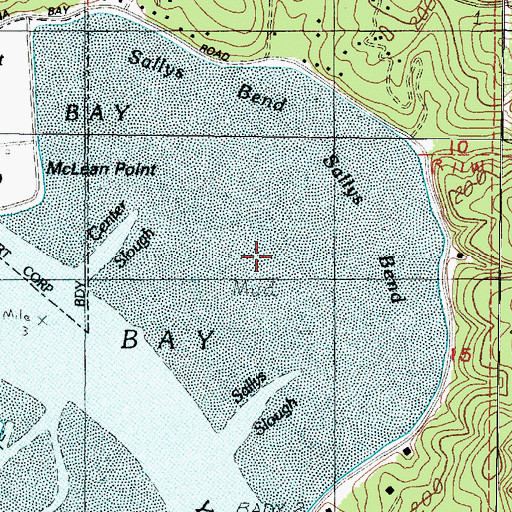 Topographic Map of Sallys Bend, OR