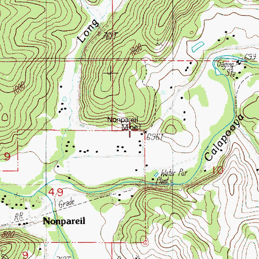 Topographic Map of Nonpareil Mine, OR