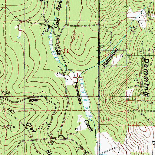 Topographic Map of Determination Creek, OR