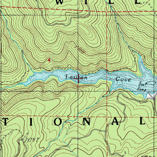 Topographic Map of Larison Cove, OR
