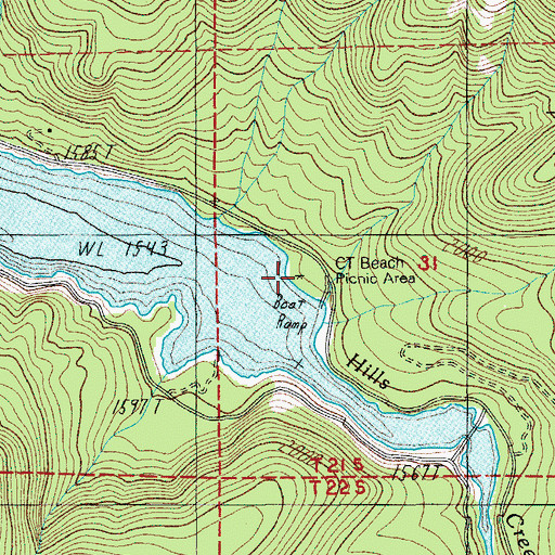 Topographic Map of CT Beach Recreation Site, OR