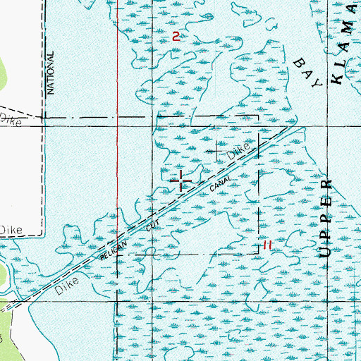 Topographic Map of Pelican Cut Canal, OR