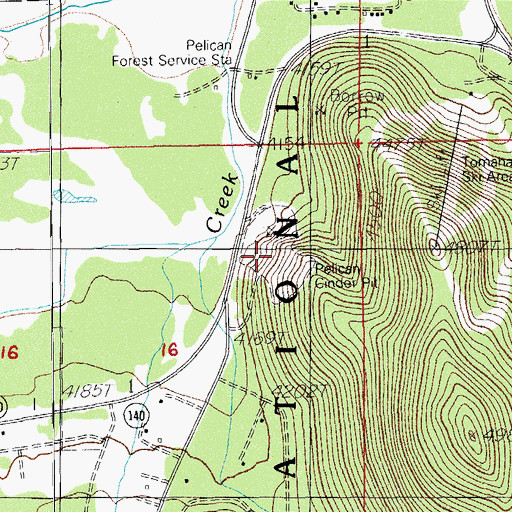 Topographic Map of Pelican Cinder Pit, OR