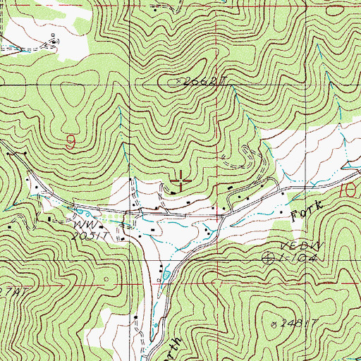 Topographic Map of Griffin Creek Cemetery, OR
