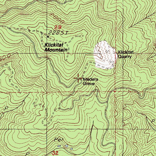 Topographic Map of Madera Grave, OR