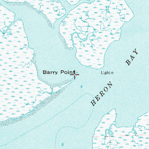 Topographic Map of Barry Point, AL