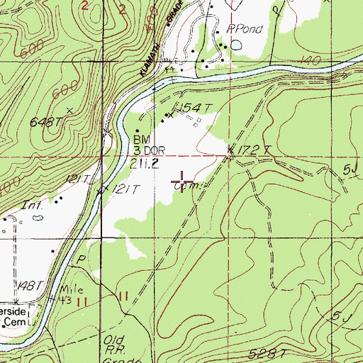 Topographic Map of Riverside VFW Cemetery, OR