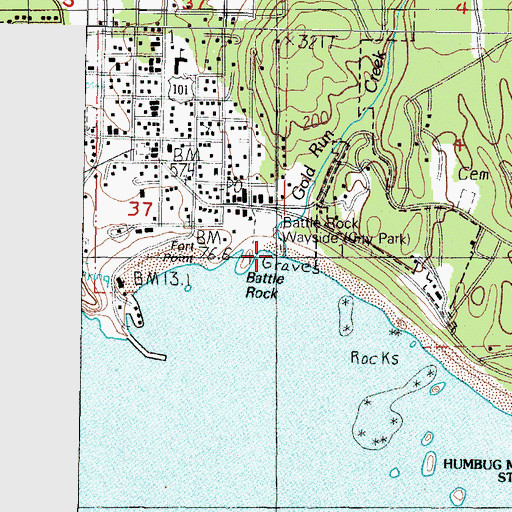 Topographic Map of Gold Run Creek, OR