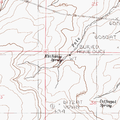 Topographic Map of Exchange Spring, OR