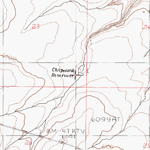 Topographic Map of Chipmunk Reservoir, OR