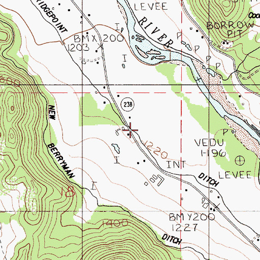 Topographic Map of Williams Creek (historical), OR