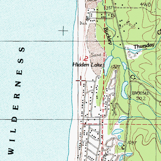 Topographic Map of Sandpiper, OR