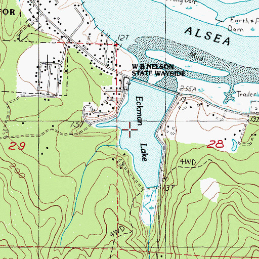 Topographic Map of Eckman Lake, OR