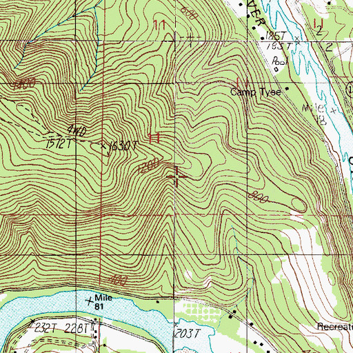Topographic Map of Little Canyon Creek, OR