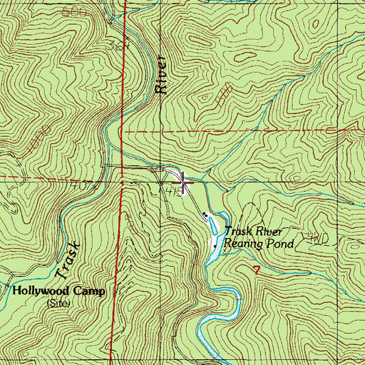 Topographic Map of Blue Bus Creek, OR