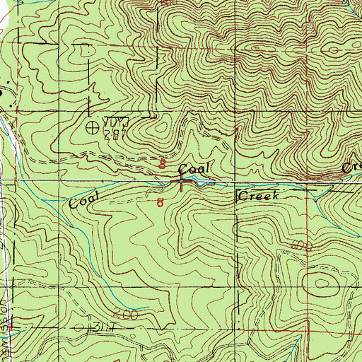 Topographic Map of Coal Creek Reservoir, OR