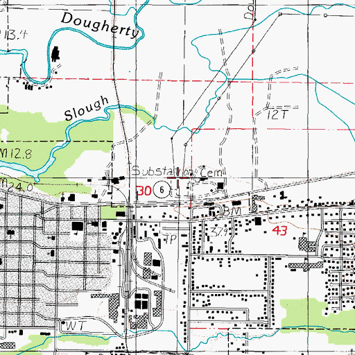 Topographic Map of Trout Cemetery, OR
