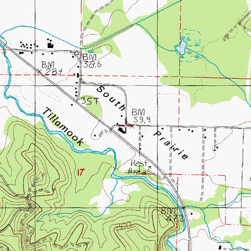 Topographic Map of South Prairie, OR