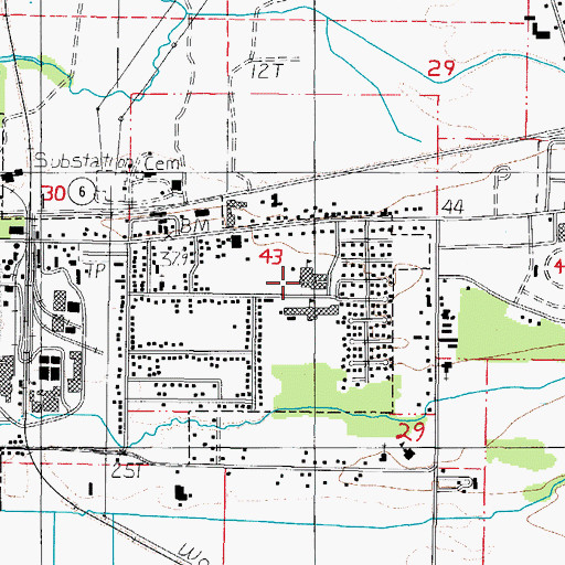 Topographic Map of Tillamook Junior High School, OR