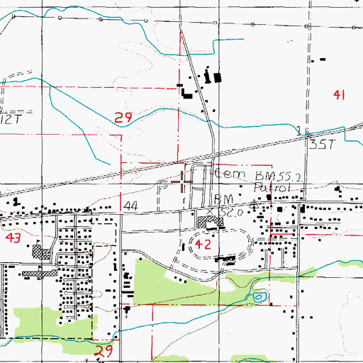 Topographic Map of Tillamook IOOF Cemetery, OR