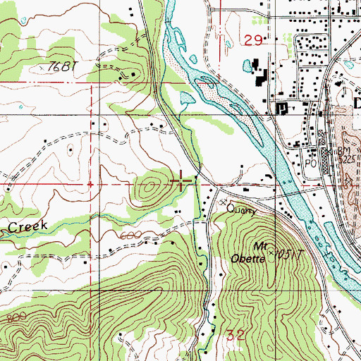 Topographic Map of Squaw Creek, OR