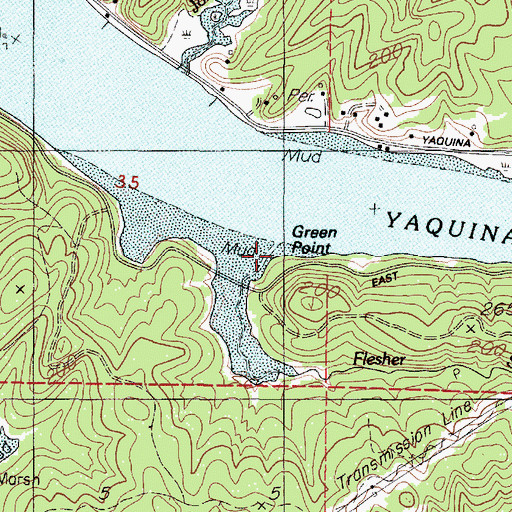 Topographic Map of Green Point, OR