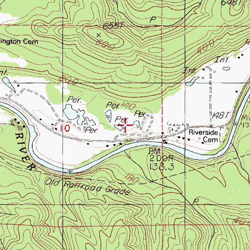 Topographic Map of Mills Riffle Reservoir, OR