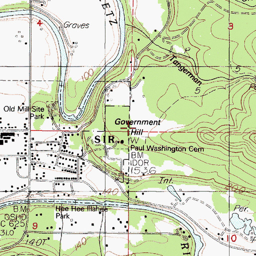 Topographic Map of Government Hill, OR