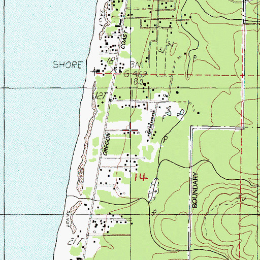 Topographic Map of Camp One (historical), OR