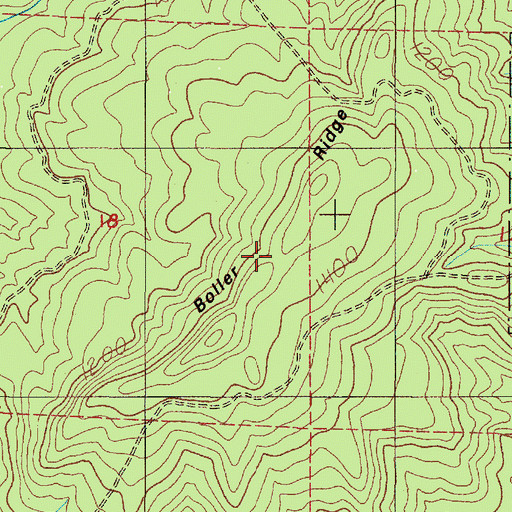 Topographic Map of Boiler Ridge, OR