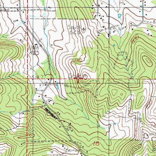 Topographic Map of Mounse Burial, OR
