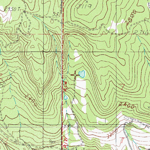Topographic Map of Lane and Shephard Reservoirs, OR