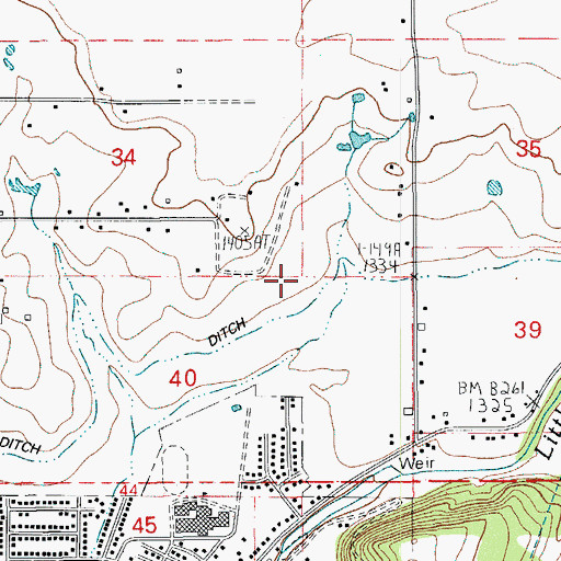 Topographic Map of Crater Canal, OR