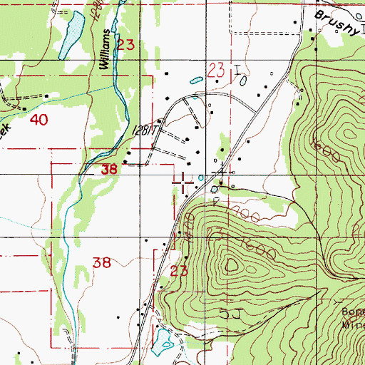 Topographic Map of Katzenbach Reservoir, OR