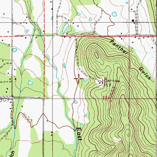 Topographic Map of Fiddlers Gulch, OR