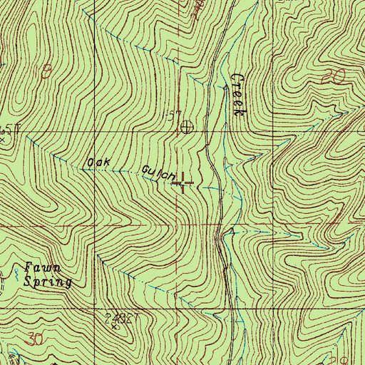 Topographic Map of Oak Gulch, OR