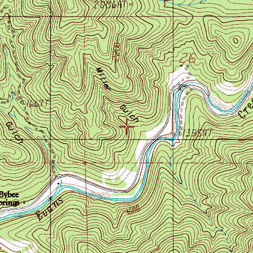 Topographic Map of Miller Gulch, OR