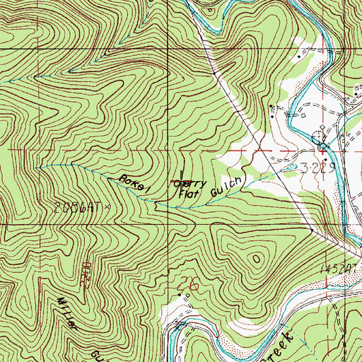 Topographic Map of Cherry Flat, OR