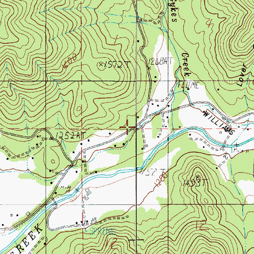 Topographic Map of Williams and Whalen Ditch, OR
